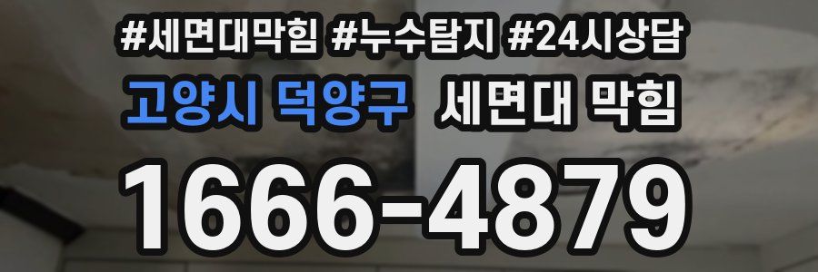 고양시 덕양구 세면대 막힘