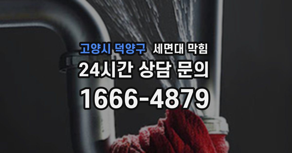 고양시 덕양구 세면대 막힘