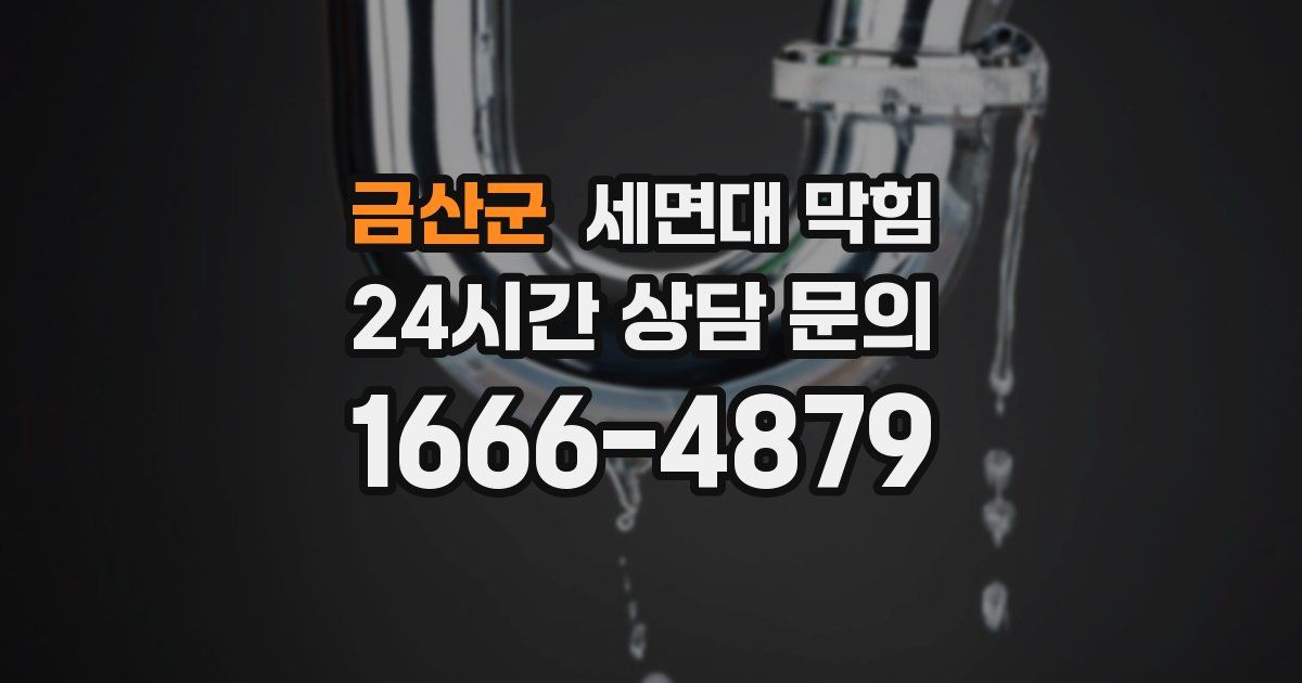 금산군 세면대 막힘