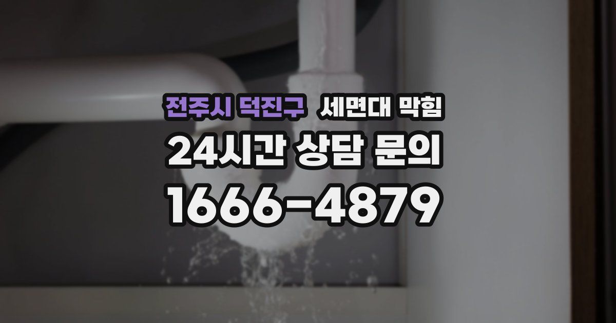 전주시 덕진구 세면대 막힘