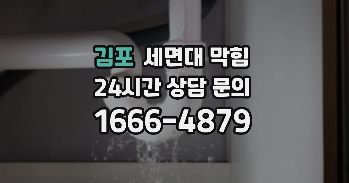 김포 세면대 막힘