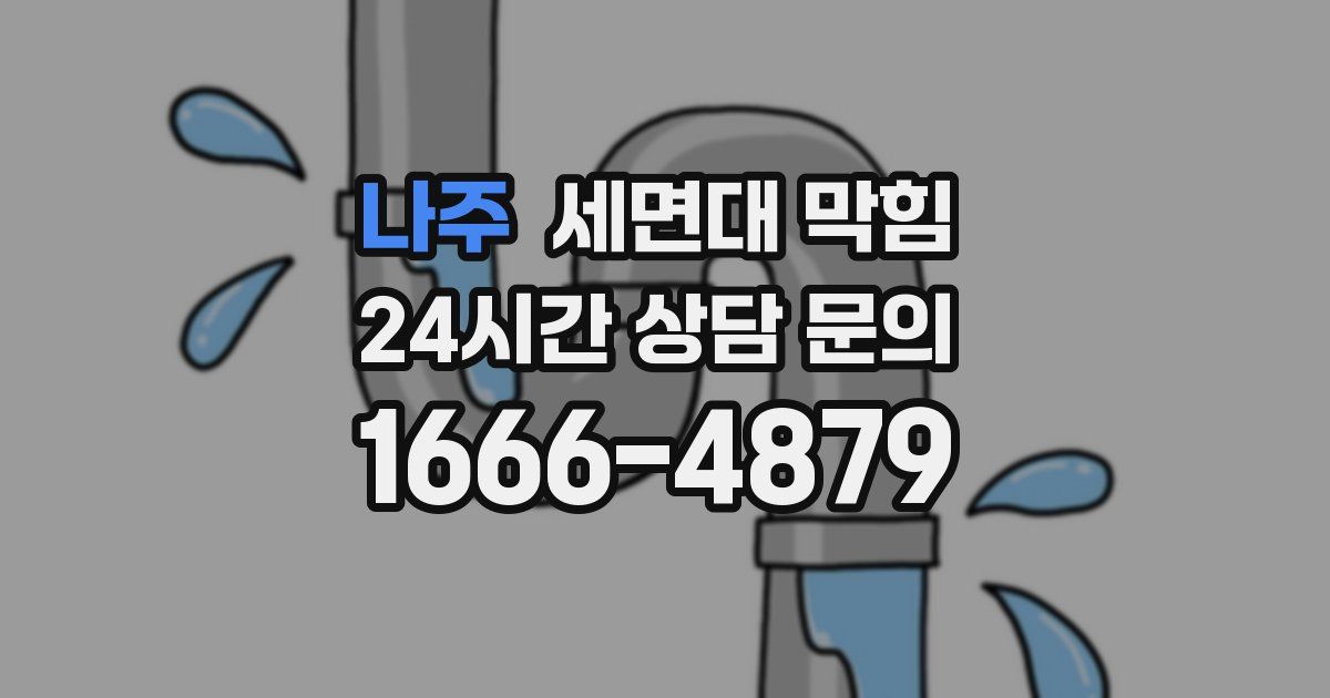 나주 세면대 막힘