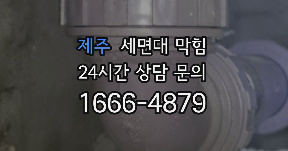 제주 세면대 막힘