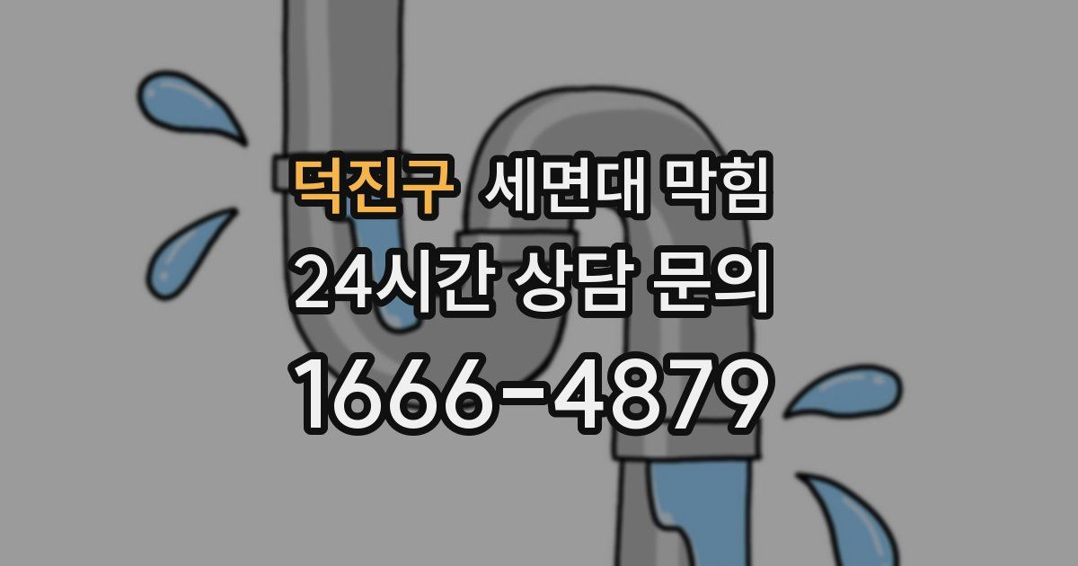 덕진구 세면대 막힘