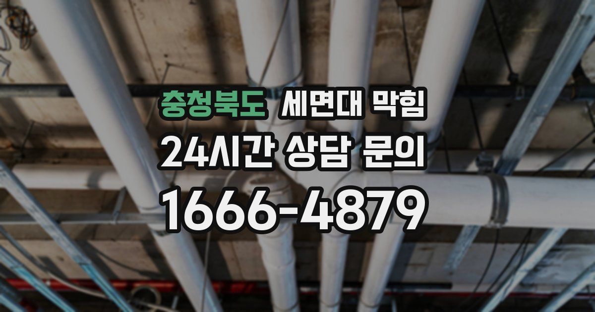 충청북도 세면대 막힘