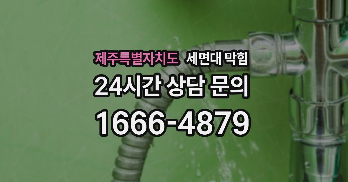 제주특별자치도 세면대 막힘