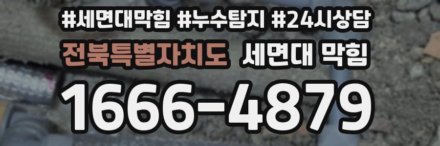 전북특별자치도 세면대 막힘