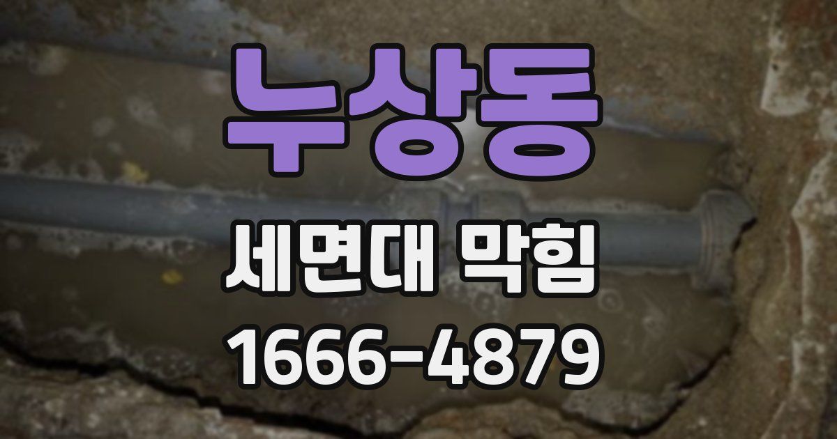 누상동 세면대 막힘
