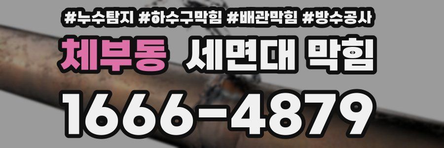 체부동 세면대 막힘