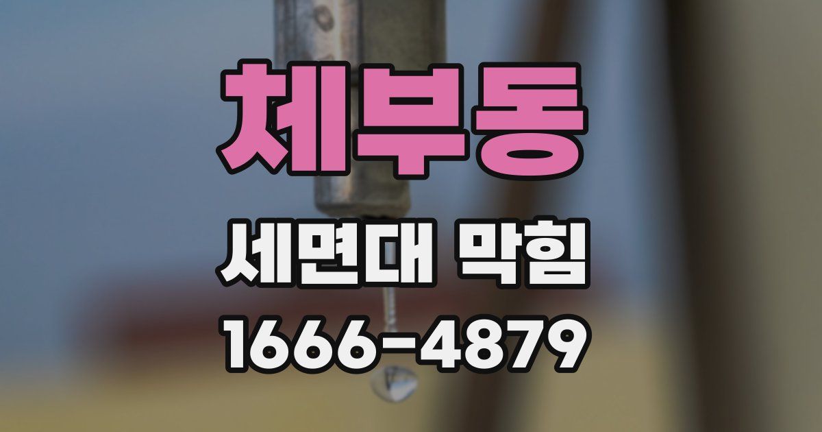 체부동 세면대 막힘