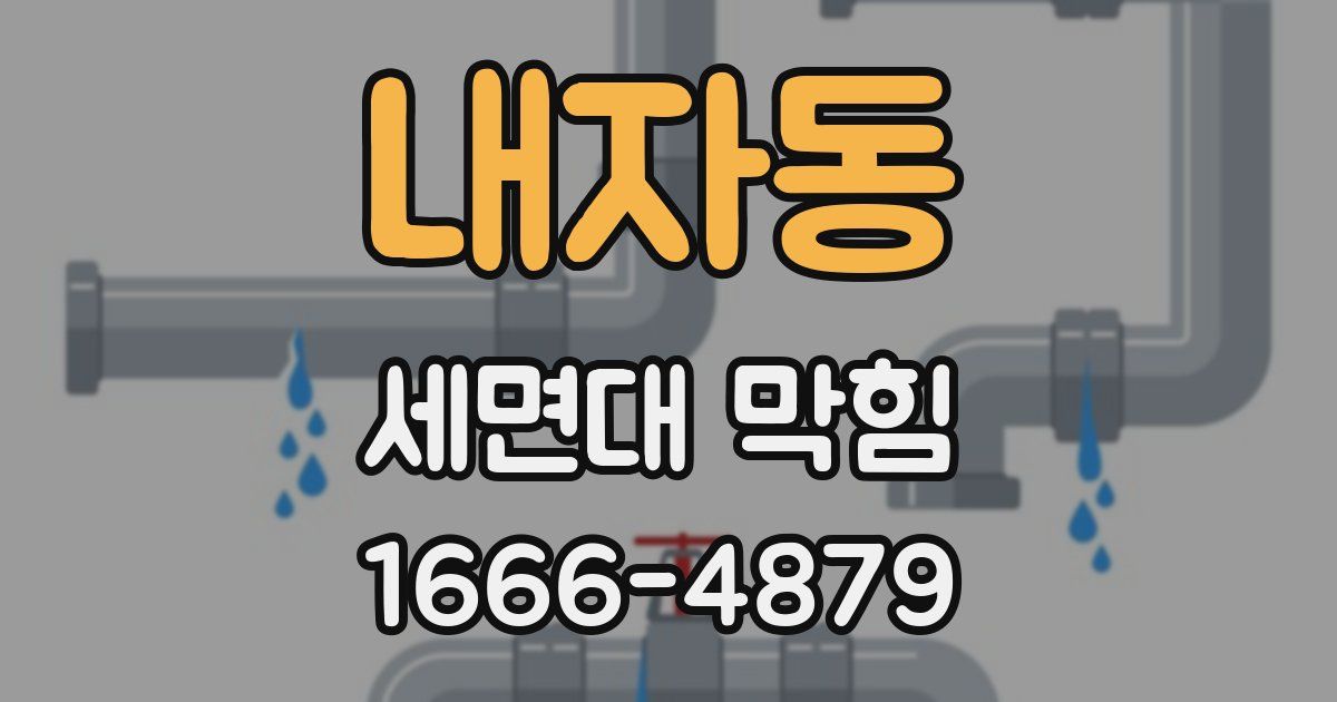 내자동 세면대 막힘