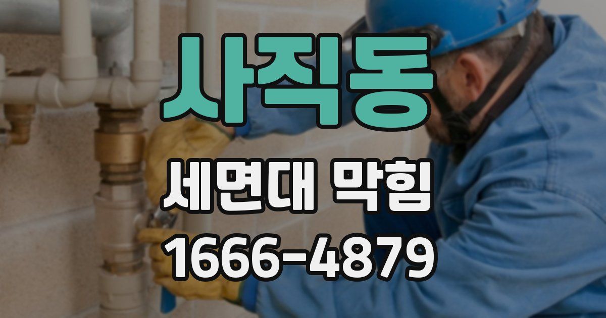 사직동 세면대 막힘