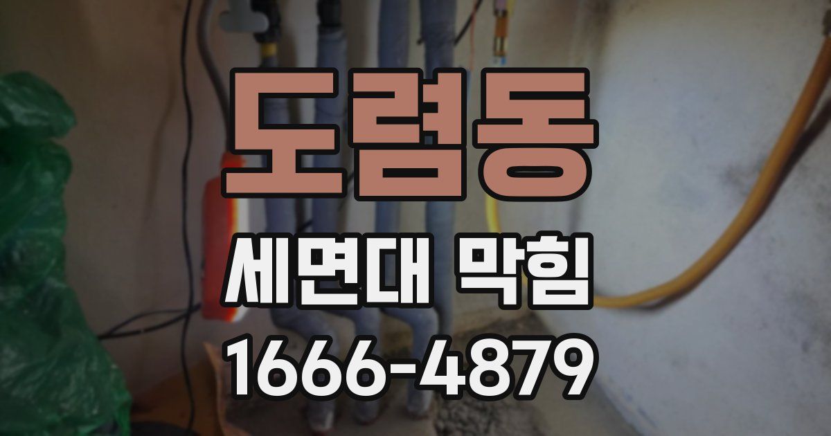 도렴동 세면대 막힘