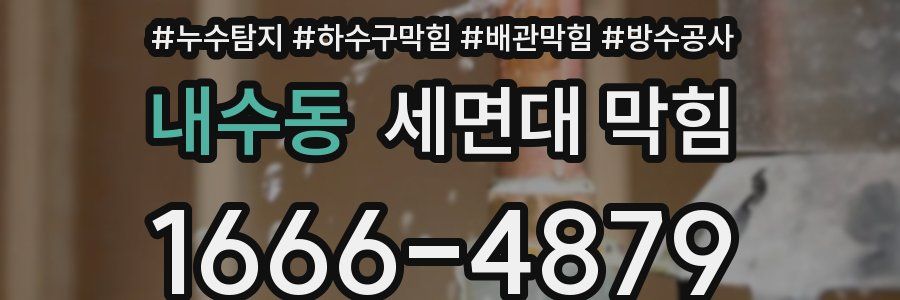 내수동 세면대 막힘