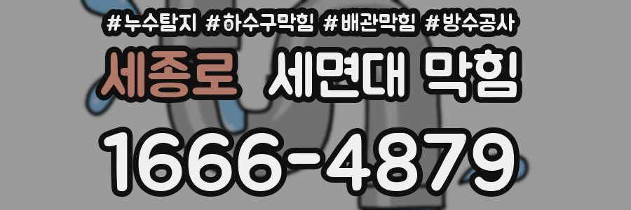 세종로 세면대 막힘