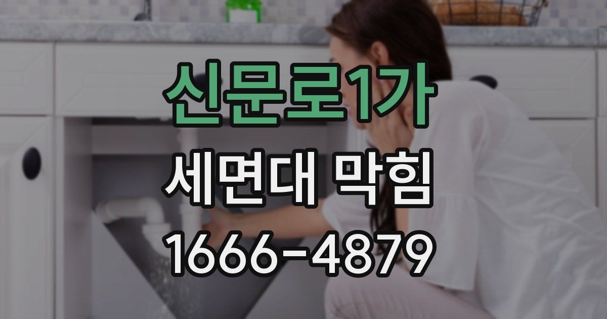 신문로1가 세면대 막힘
