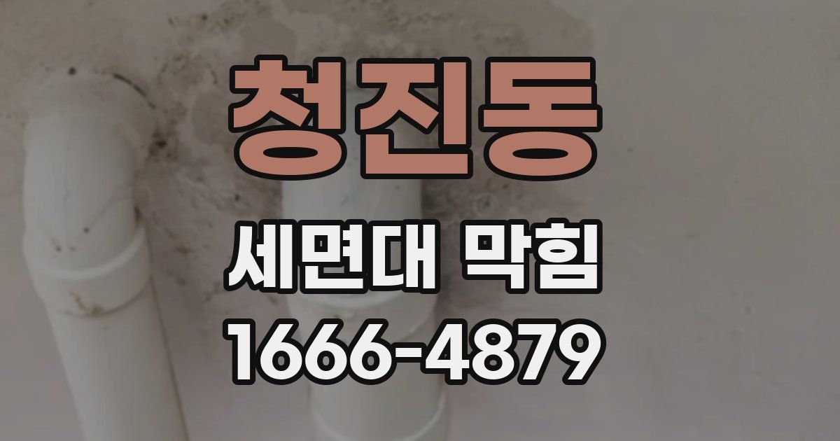 청진동 세면대 막힘