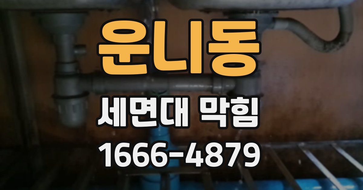 운니동 세면대 막힘