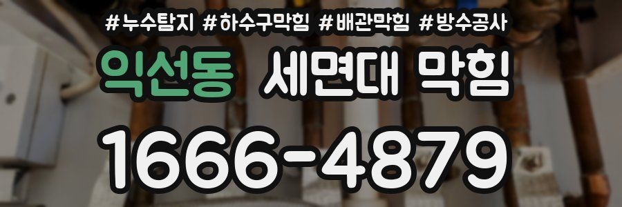 익선동 세면대 막힘
