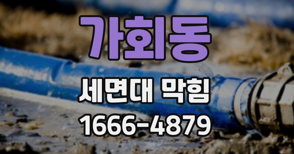 가회동 세면대 막힘