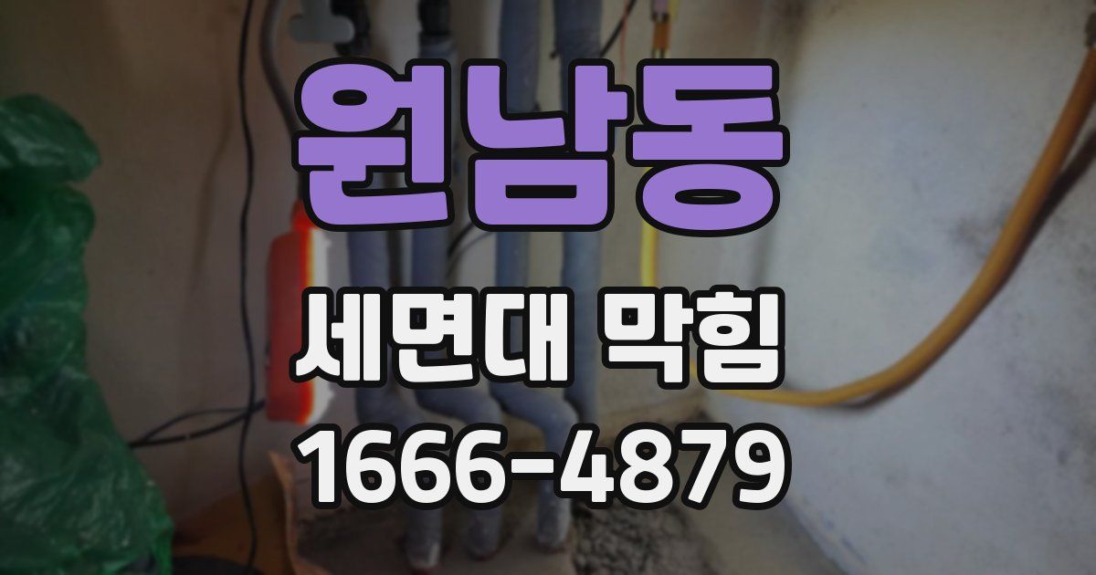원남동 세면대 막힘