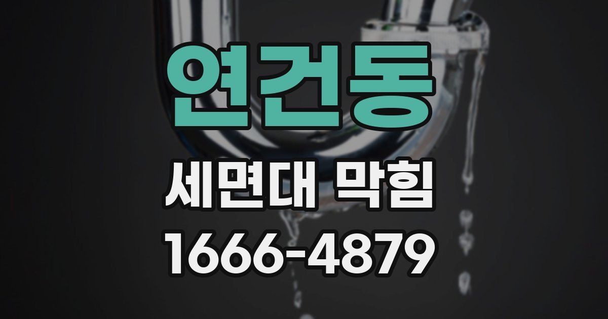 연건동 세면대 막힘