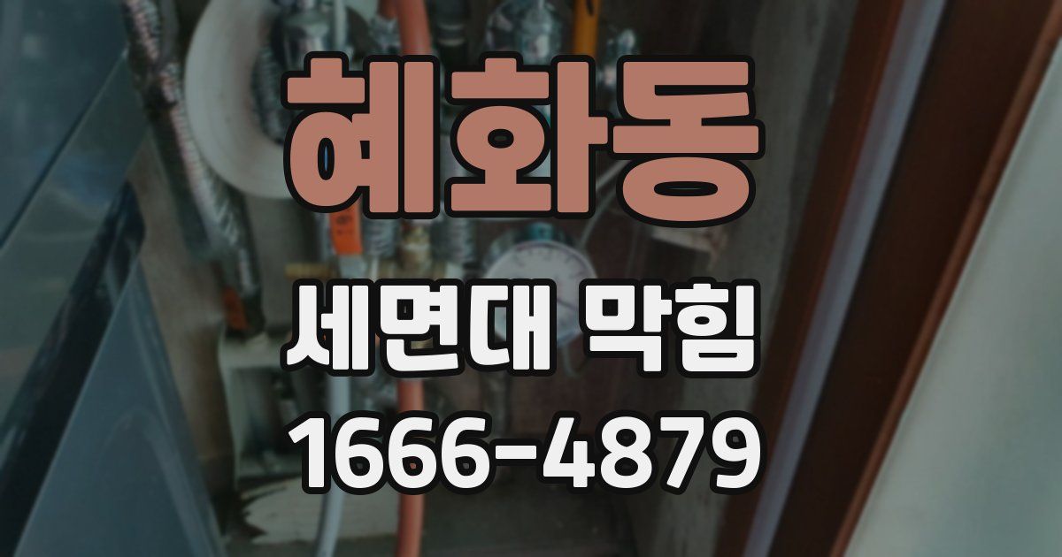 혜화동 세면대 막힘