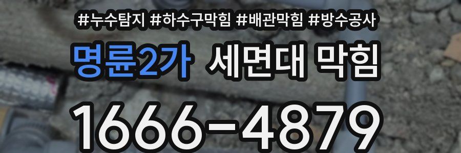 명륜2가 세면대 막힘