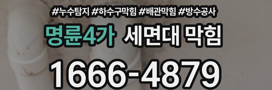 명륜4가 세면대 막힘