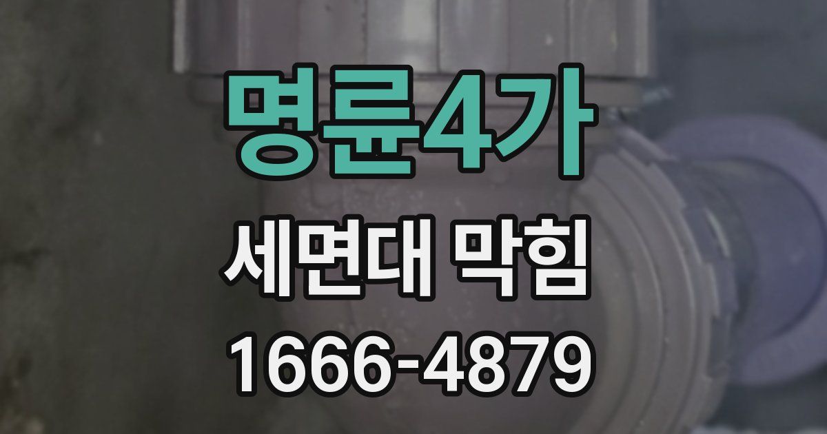 명륜4가 세면대 막힘