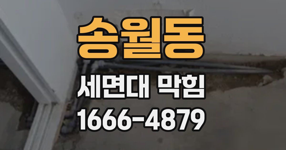 송월동 세면대 막힘