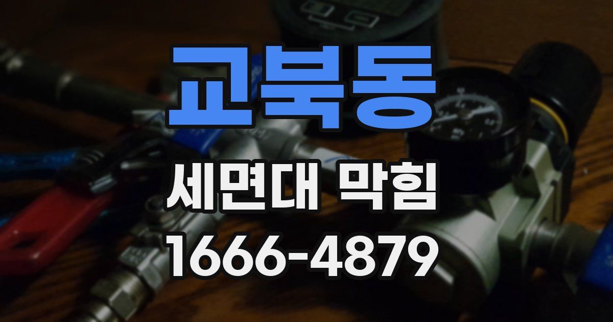 교북동 세면대 막힘