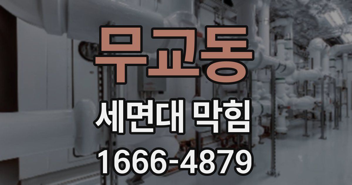 무교동 세면대 막힘