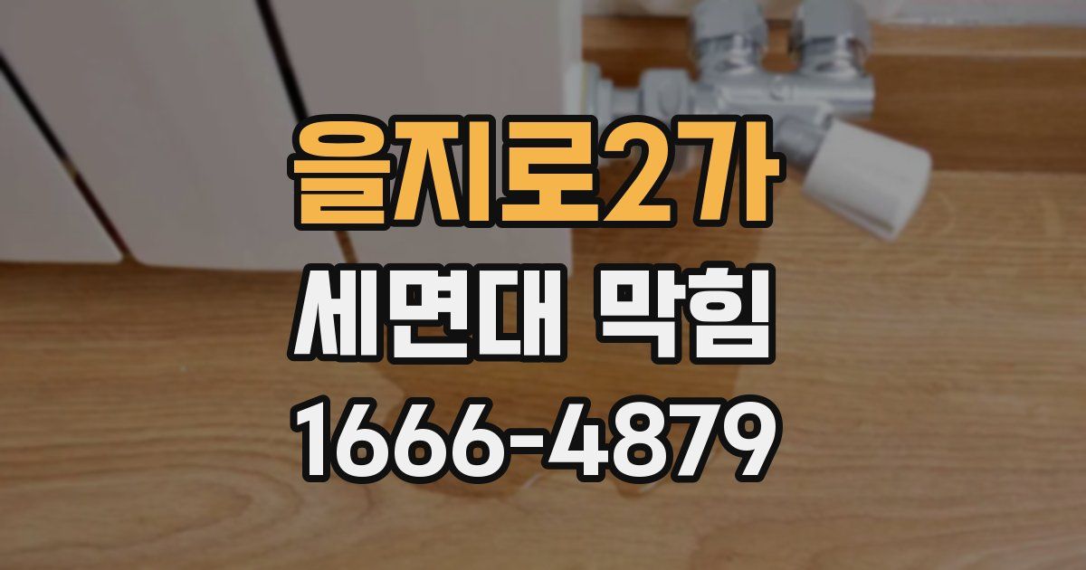 을지로2가 세면대 막힘