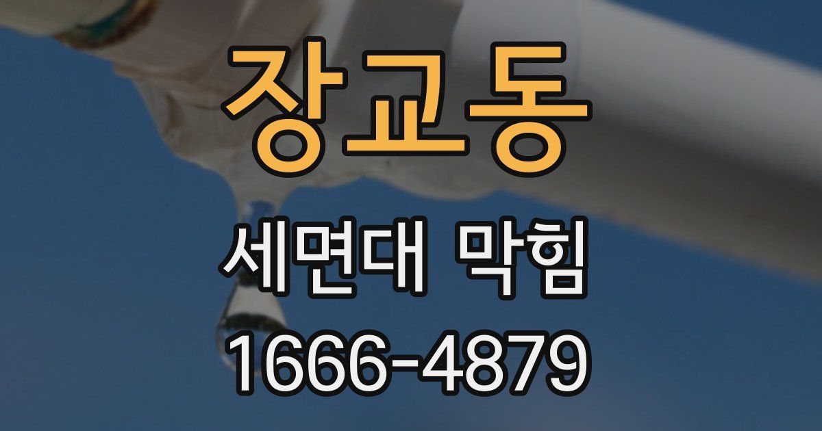 장교동 세면대 막힘