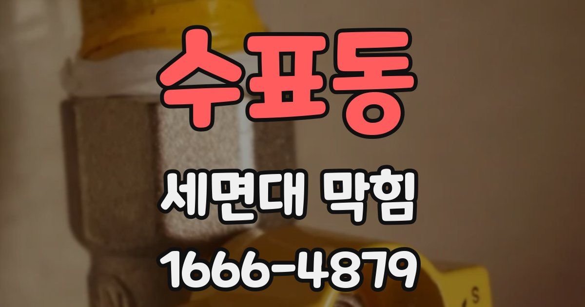 수표동 세면대 막힘