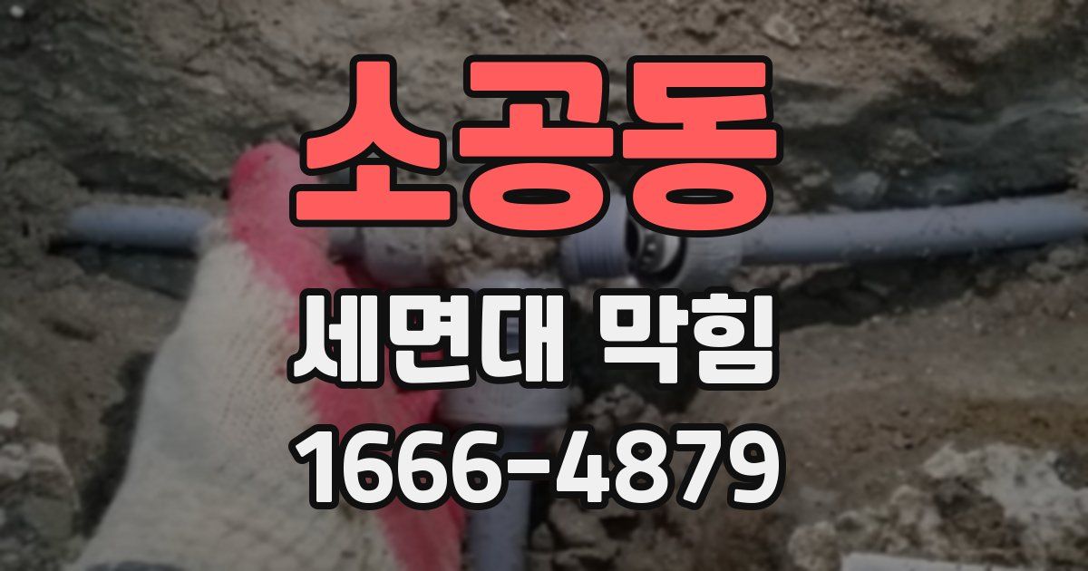 소공동 세면대 막힘