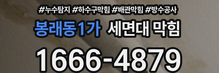 봉래동1가 세면대 막힘