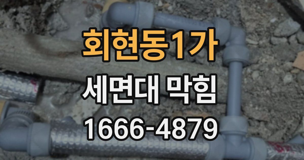 회현동1가 세면대 막힘