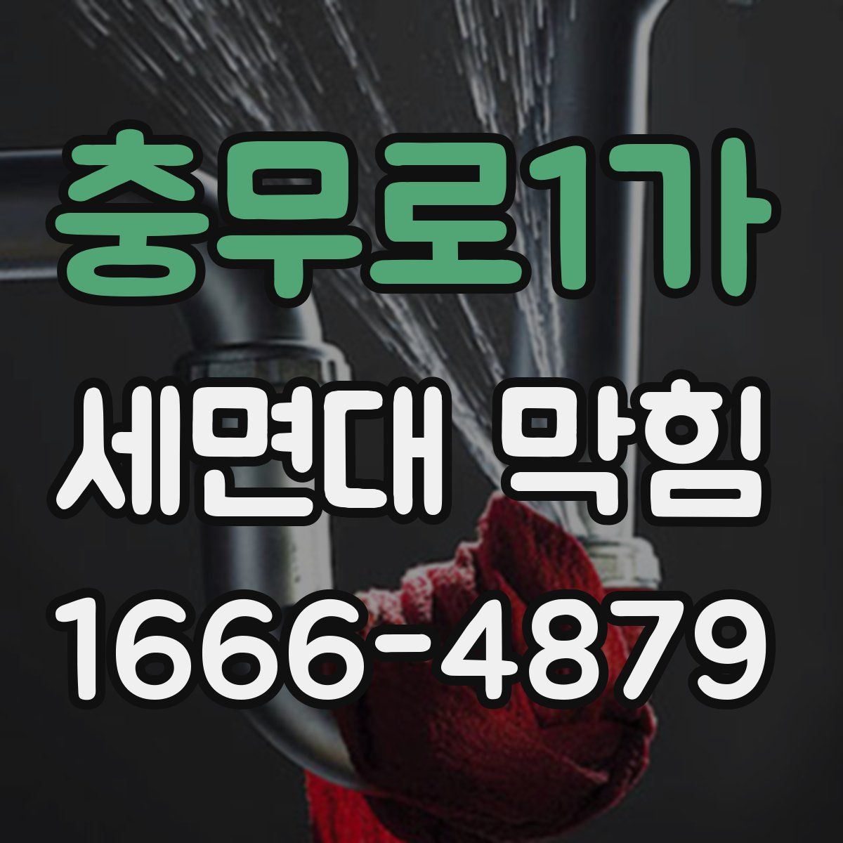 충무로1가 세면대 막힘