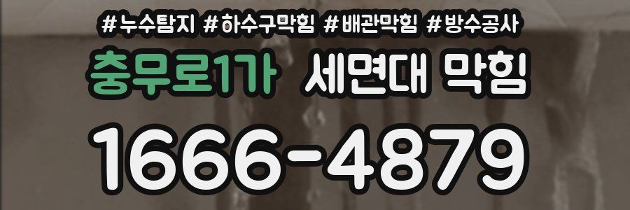 충무로1가 세면대 막힘