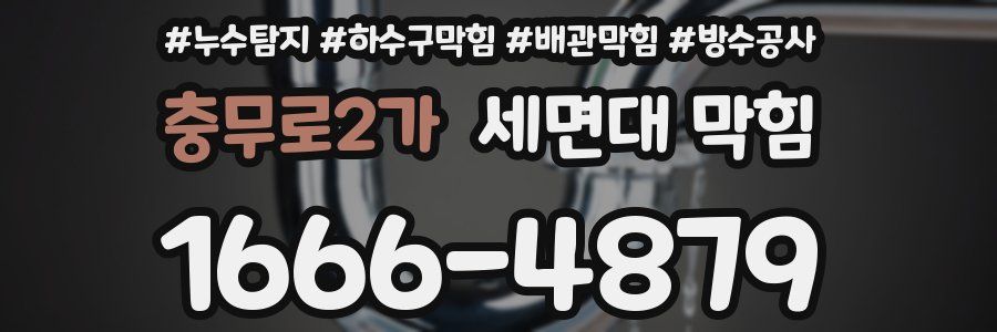 충무로2가 세면대 막힘