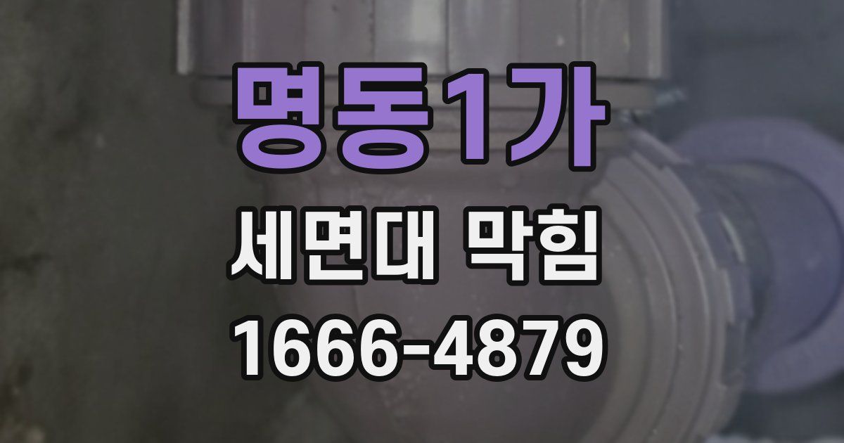 명동1가 세면대 막힘