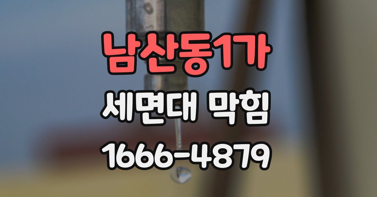 남산동1가 세면대 막힘