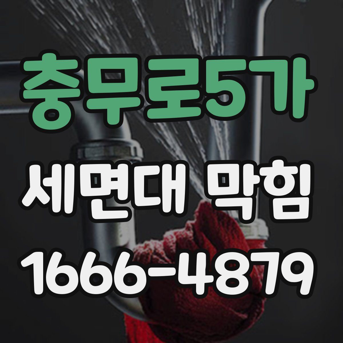 충무로5가 세면대 막힘