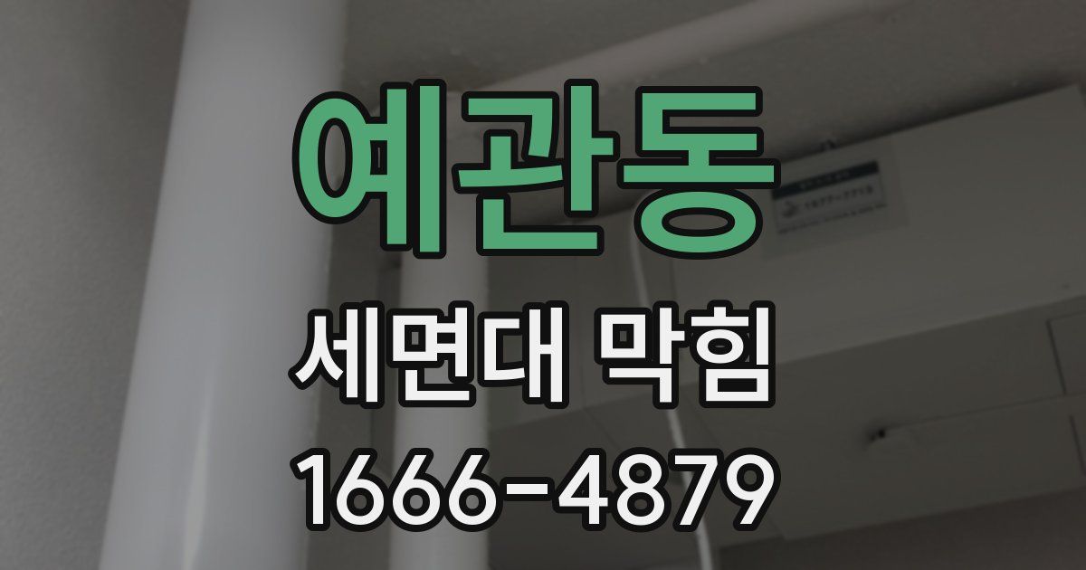 예관동 세면대 막힘