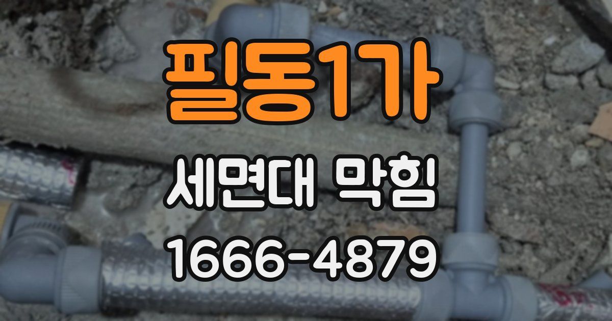 필동1가 세면대 막힘