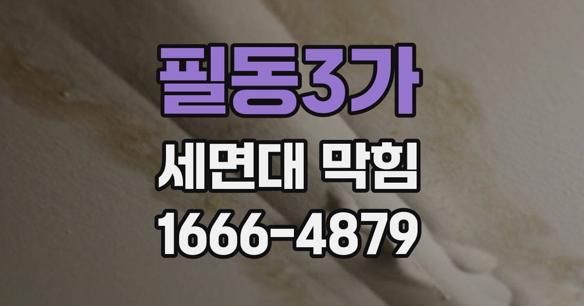 필동3가 세면대 막힘