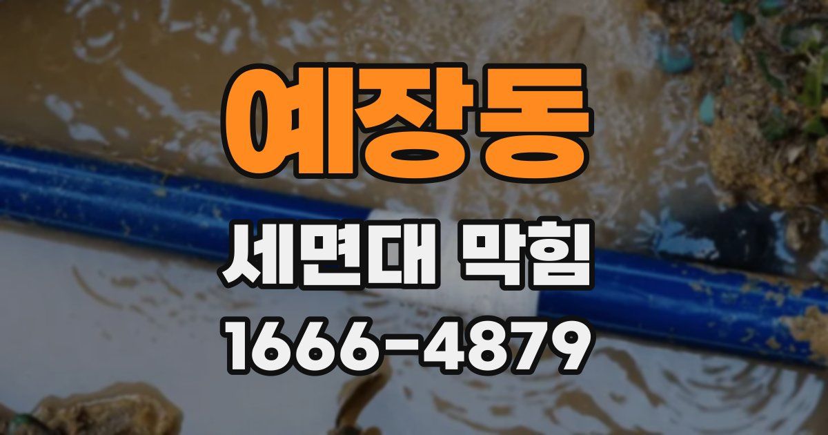 예장동 세면대 막힘