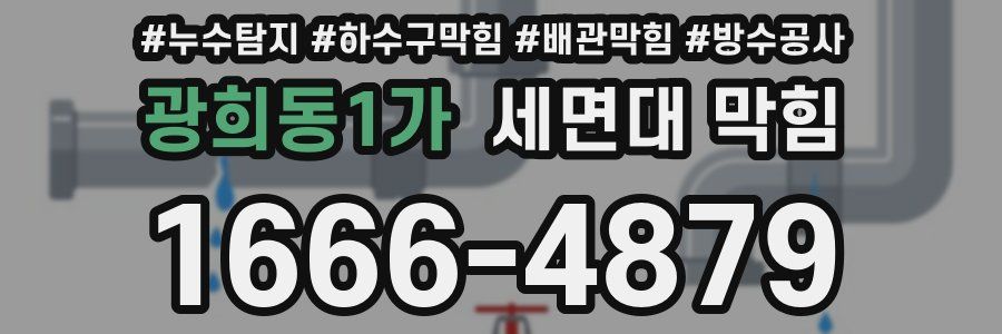광희동1가 세면대 막힘